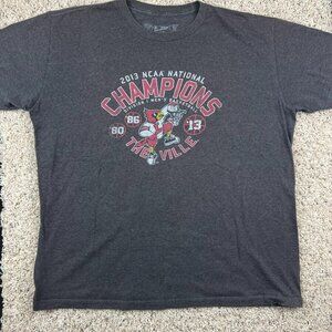 UofL 2013 National Basketball Champions T-Shirt XL By The Victory Gray Graphic